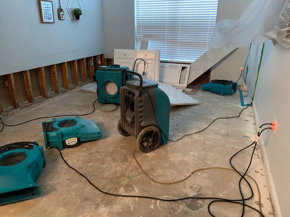 Dehumidifier in flood-cut room for Water Extraction & Removal in Kirkwood